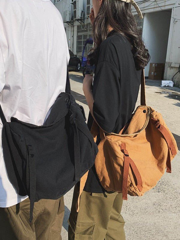 Vintage Large Canvas Messenger Bag-4