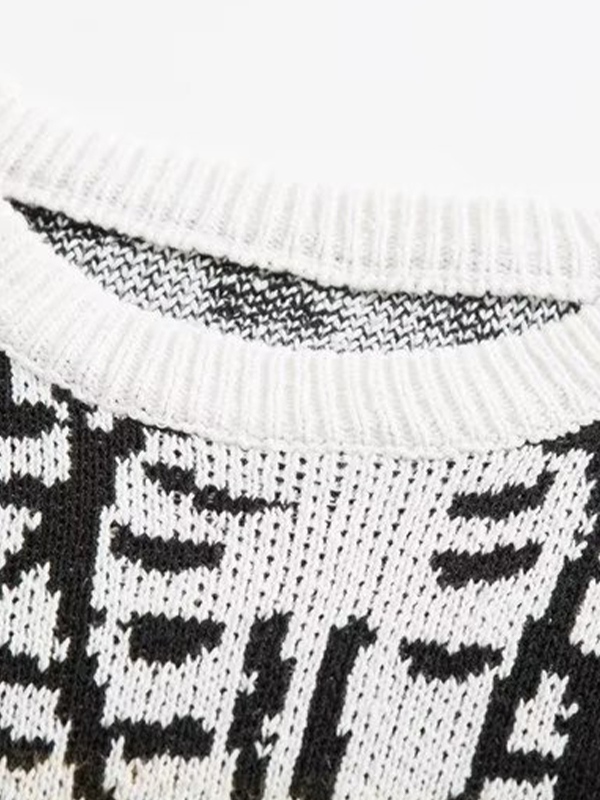 Men's Tiger Jacquard Pullover Sweater-2