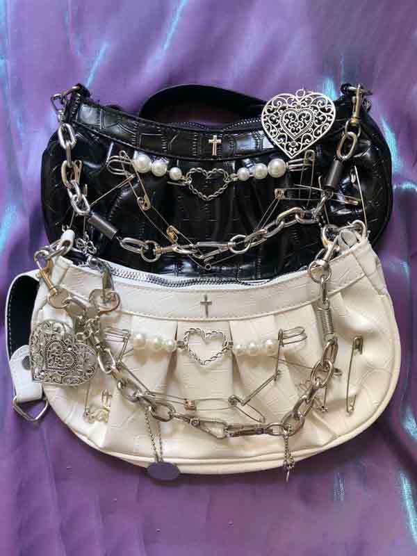 Y2K Metal Pendant Shoulder Bag-1